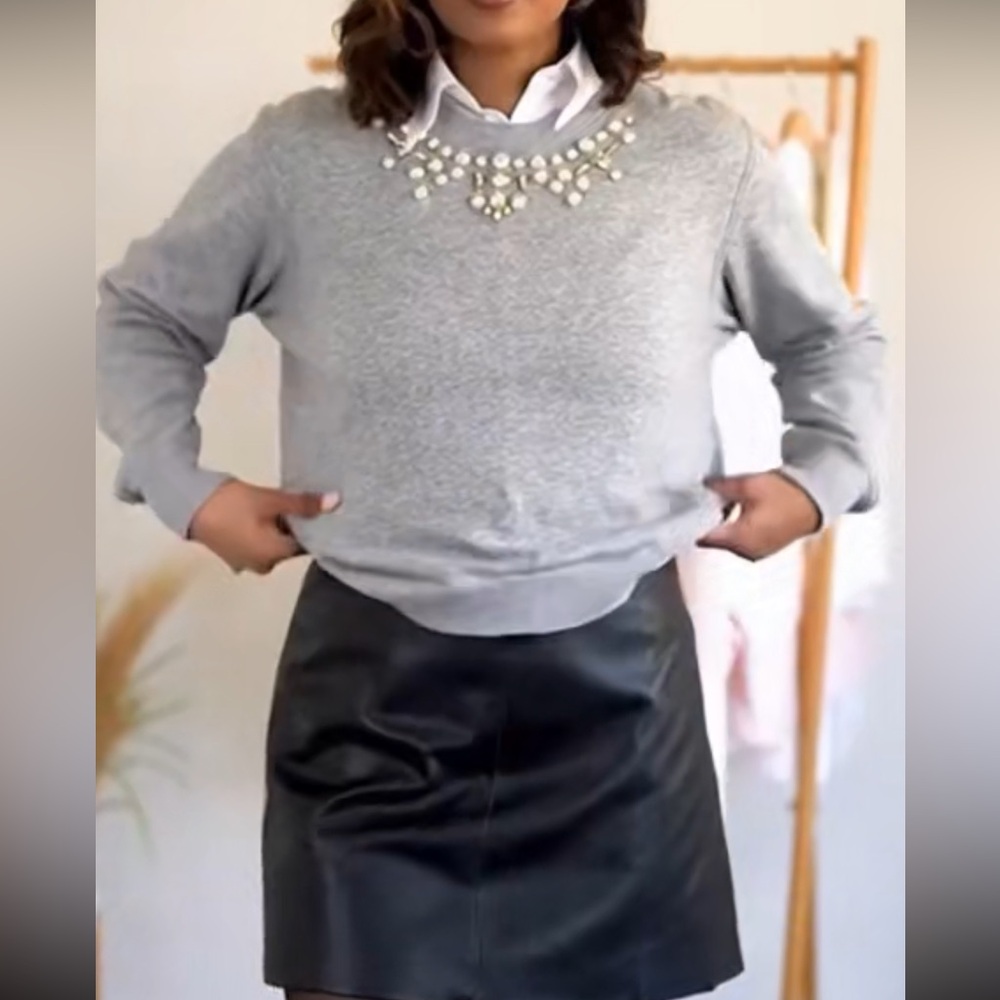 Ann Taylor Rhinestone neck sweater - Picture 2 of 7